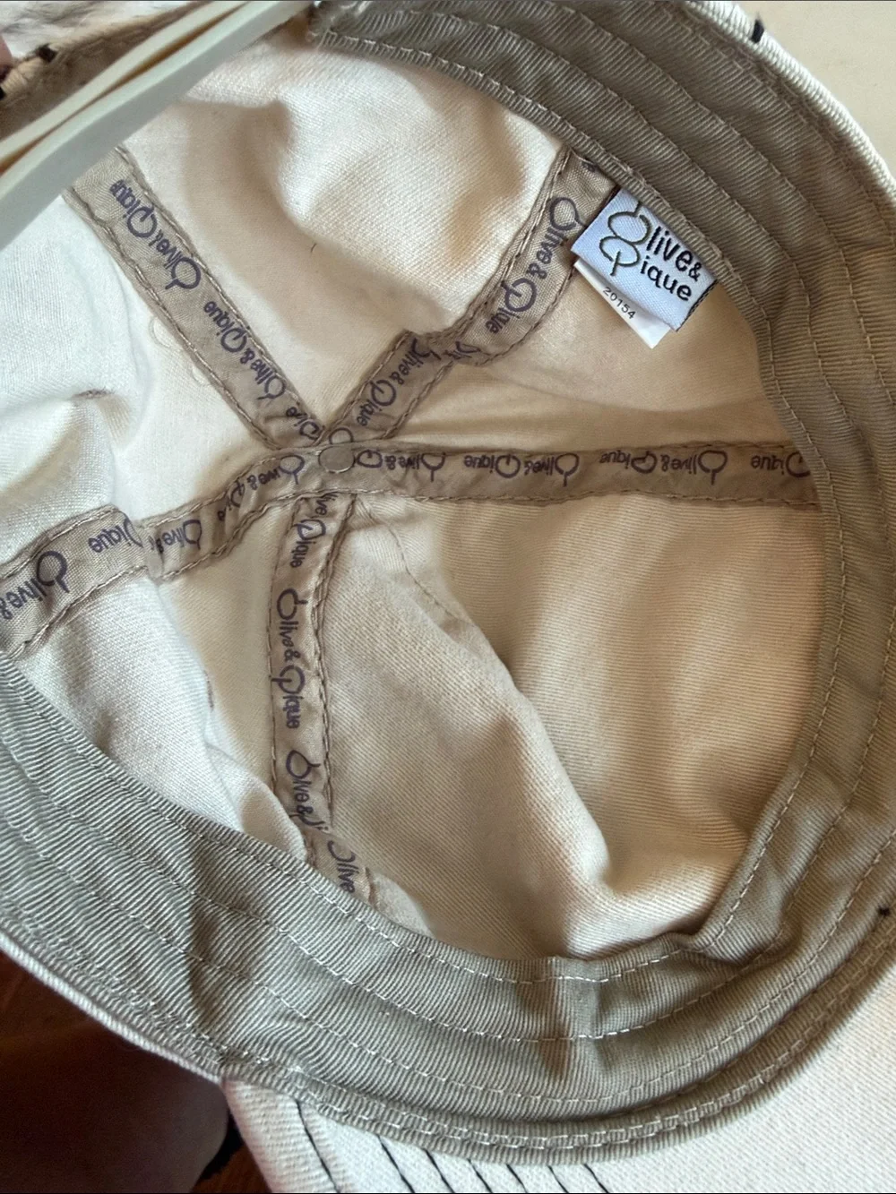 OLIVE & PIQUE Embellished Crystal Flower Baseball Cap - White